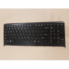 Клавиатура для ноутбука Sony Vaio VPC-F219FC VPC-F22 VPC-F23 (9Z.N6CLF.A01) черная с рамкой и подсветкой